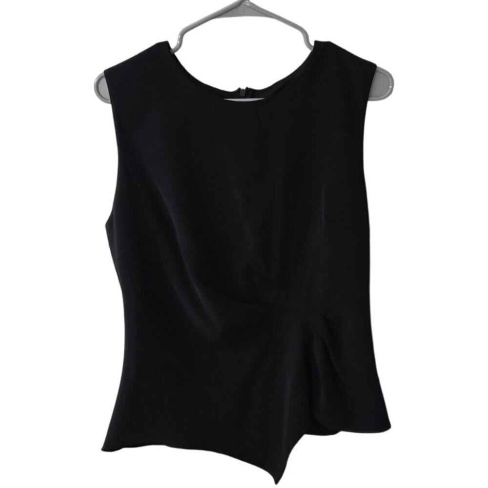 She + Sky Black Sleeveless Faux Wrap Tank - Large